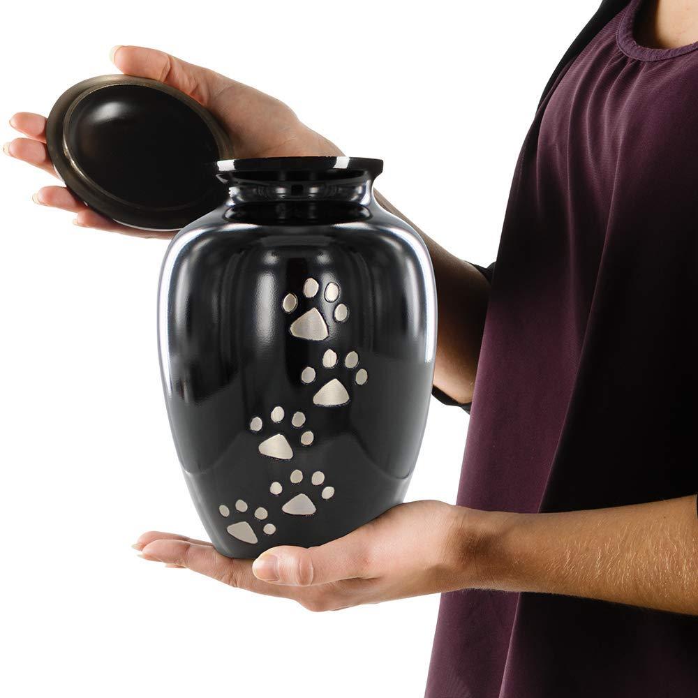 Gold and Black Adult Cremation Urn for Human Ashes –