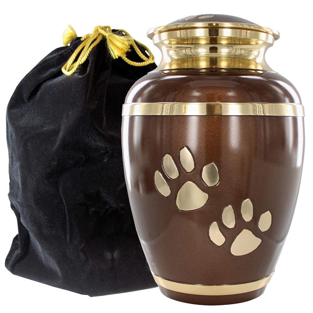 ALWAYS FAITHFUL BROWN PET URN FOR DOGS AND CATS ASHES