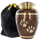 ALWAYS FAITHFUL BROWN PET URN FOR DOGS AND CATS ASHES