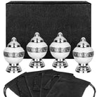 Eternal Hope White Chalice Small Keepsake Urns for Human Ashes - Set of 4 - w Case