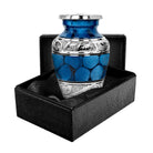 Heavenly Peace Dark Blue Small Keepsake Urn for Human Ashes - Qnty 1 - w Case