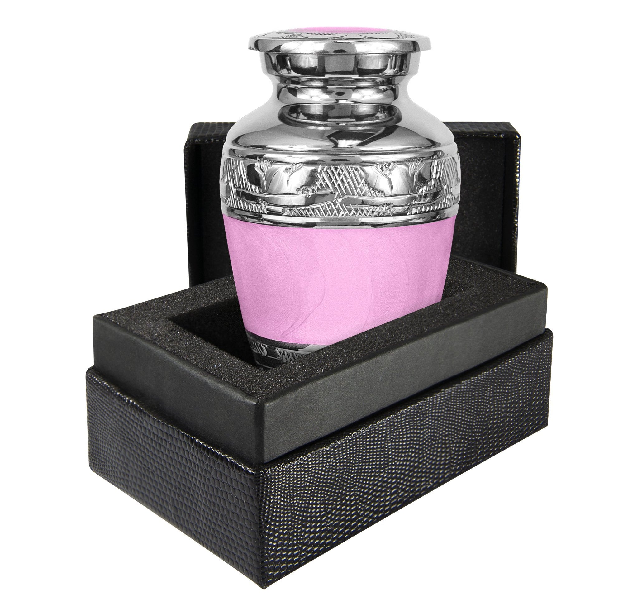 Hugs and Kisses Beautiful Light Pink Small Keepsake Urn for Human Ashes - Qnty 1