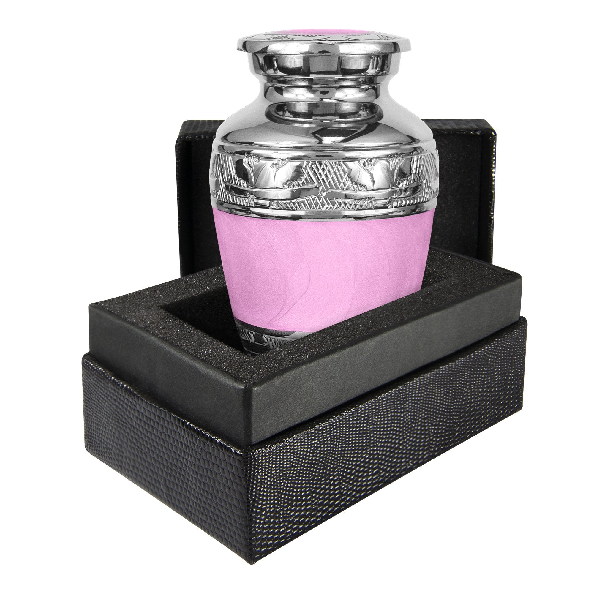 Hugs and Kisses Beautiful Light Pink Small Keepsake Urn for Human Ashes - Qnty 1