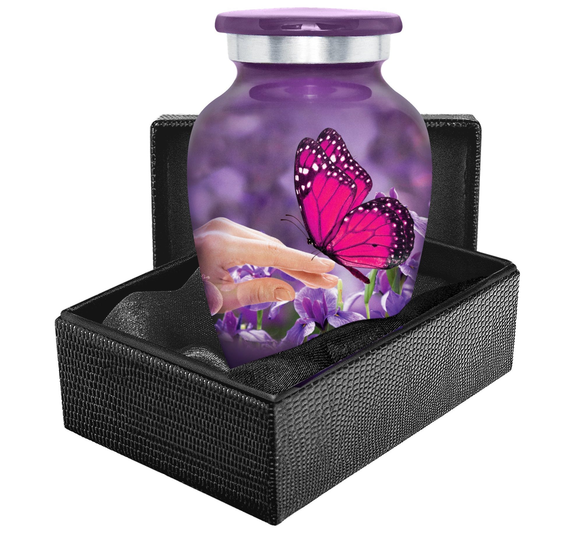 Mystic Butterfly Small Keepsake Urn for Human Ashes -Qnty 1 - w Case