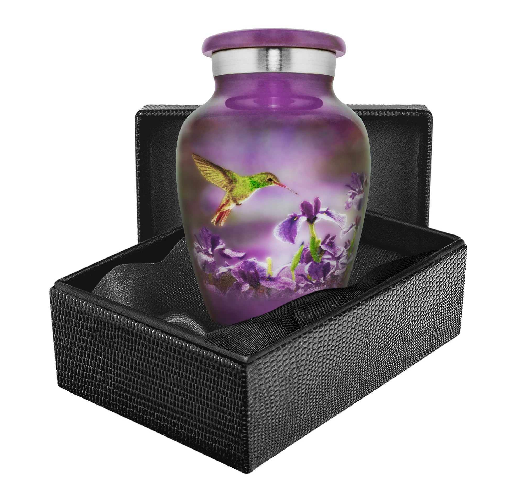 Natures Peace Hummingbird Small Keepsake Urn for Human Ashes - Qnty 1 - w Case