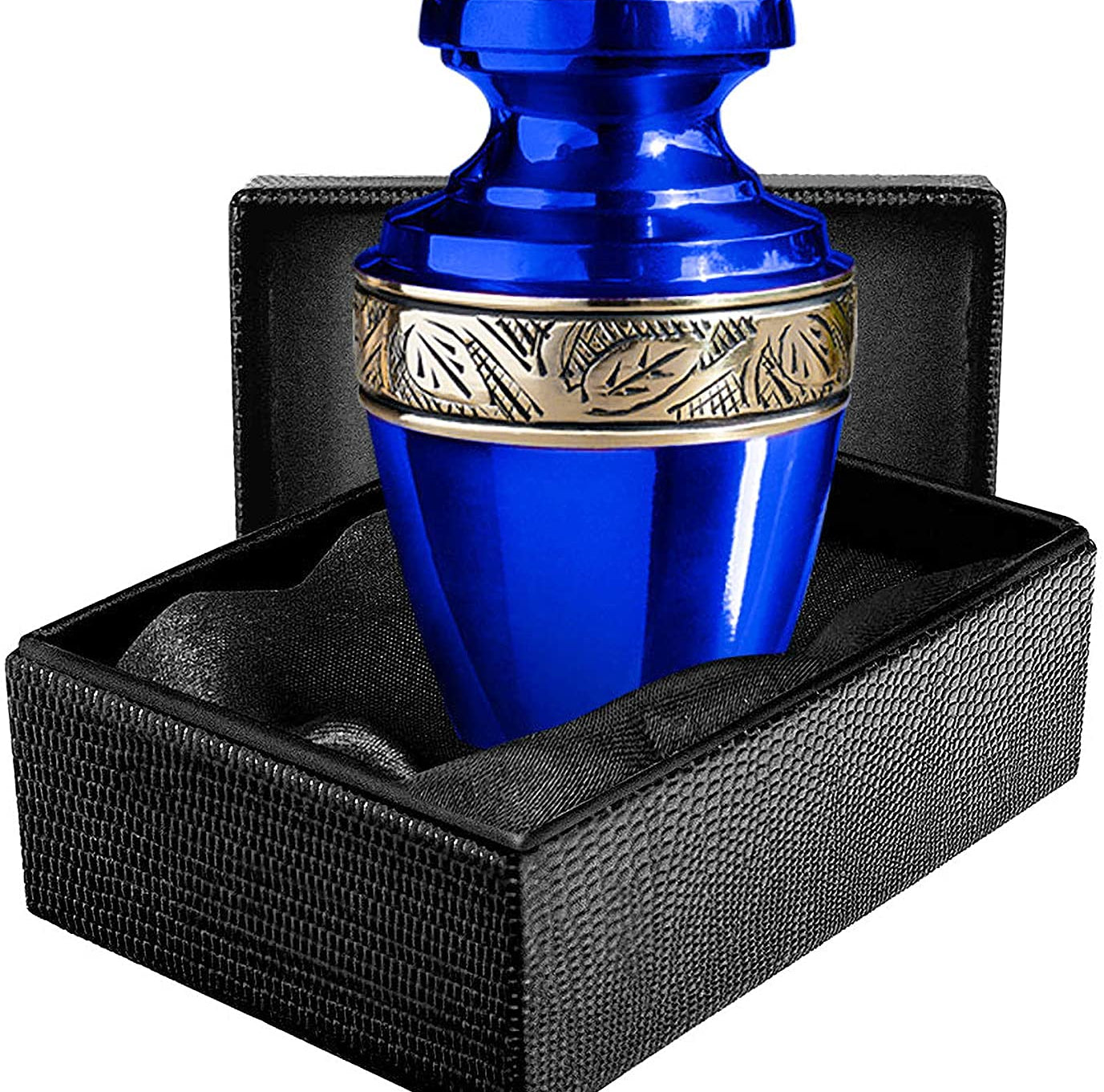 Serenity Blue Beautiful Small Keepsake Urn for Human Ashes - Qnty 1 - w Case