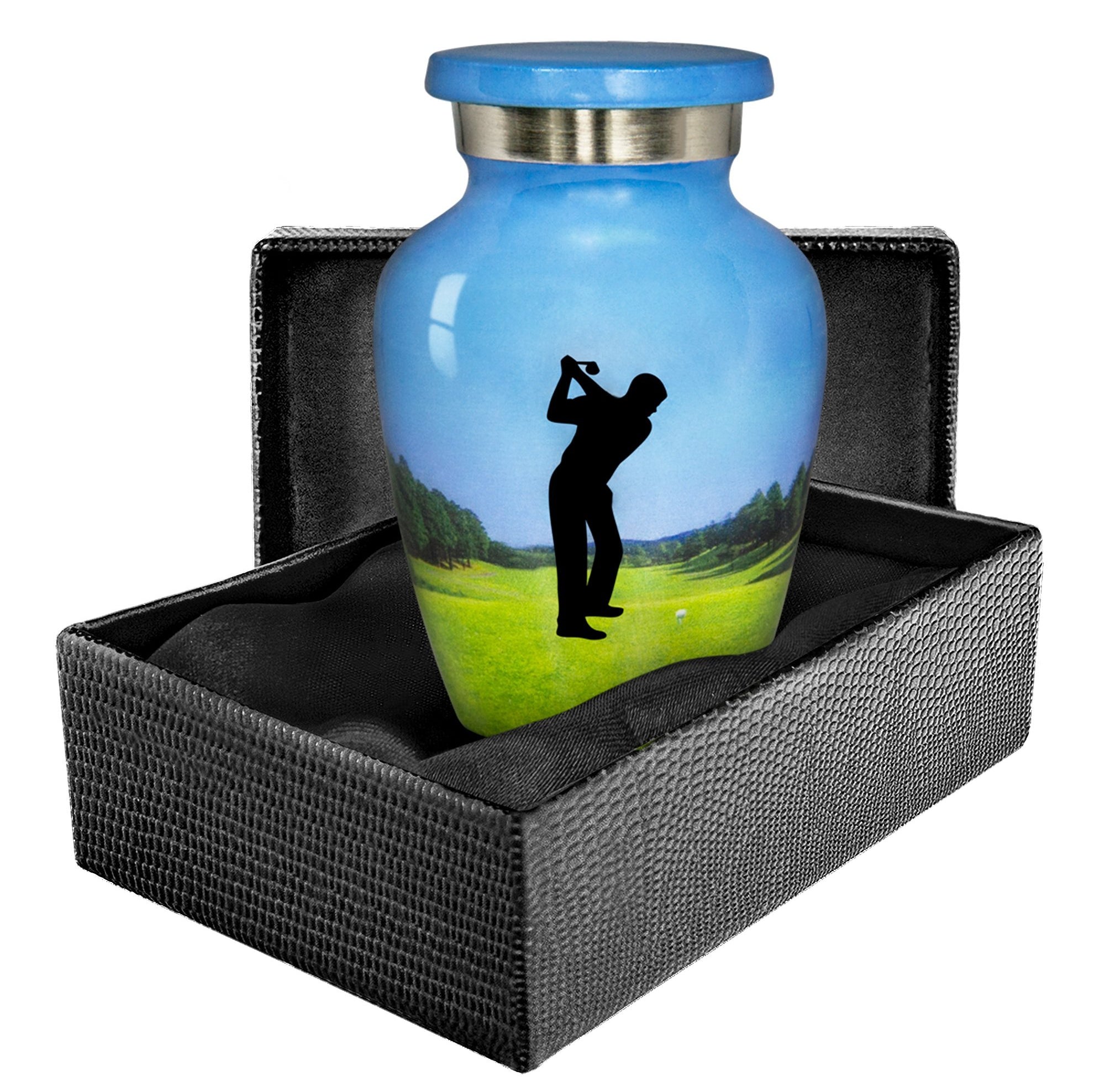 The19th Hole Mens Golf Small Keepsake Urn for Human Ashes - Qnty 1 - w Case