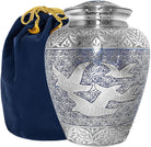 Wings of Love Elegant Adult Cremation Urn for Human Ashes - with Velvet Bag