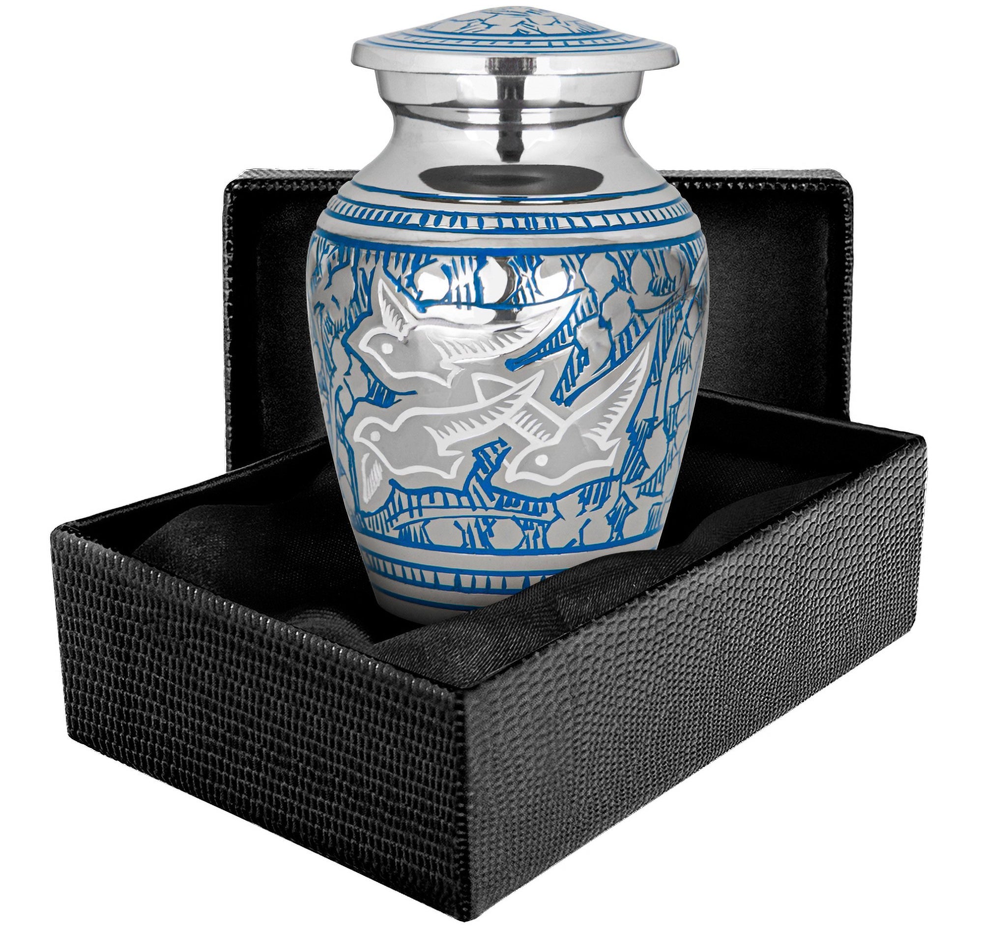 Wings of Love Elegant Small Keepsake Urn for Human Ashes - Qnty 1 -w Case
