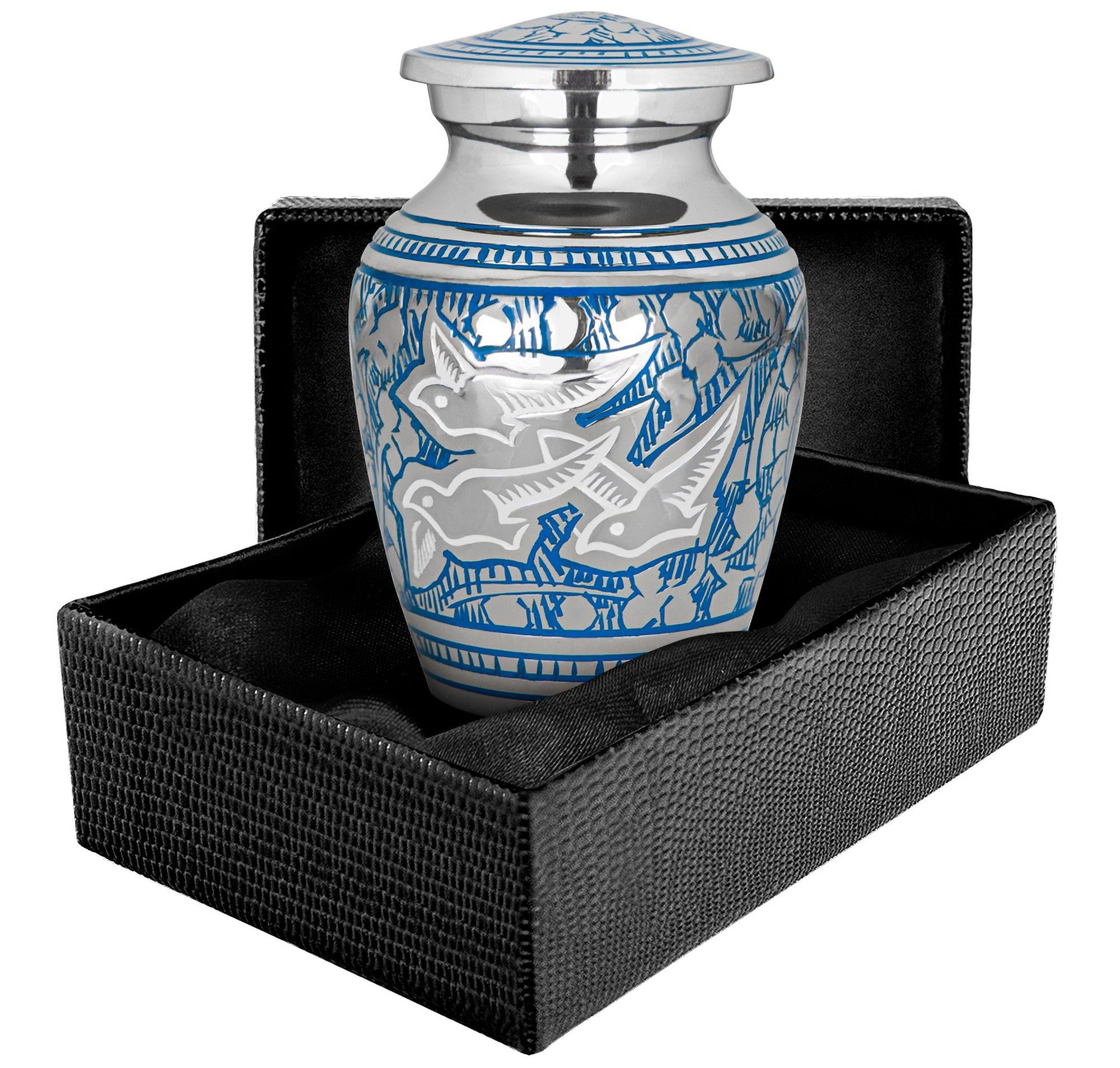 Wings of Love Elegant Small Keepsake Urn for Human Ashes - Qnty 1 -w Case