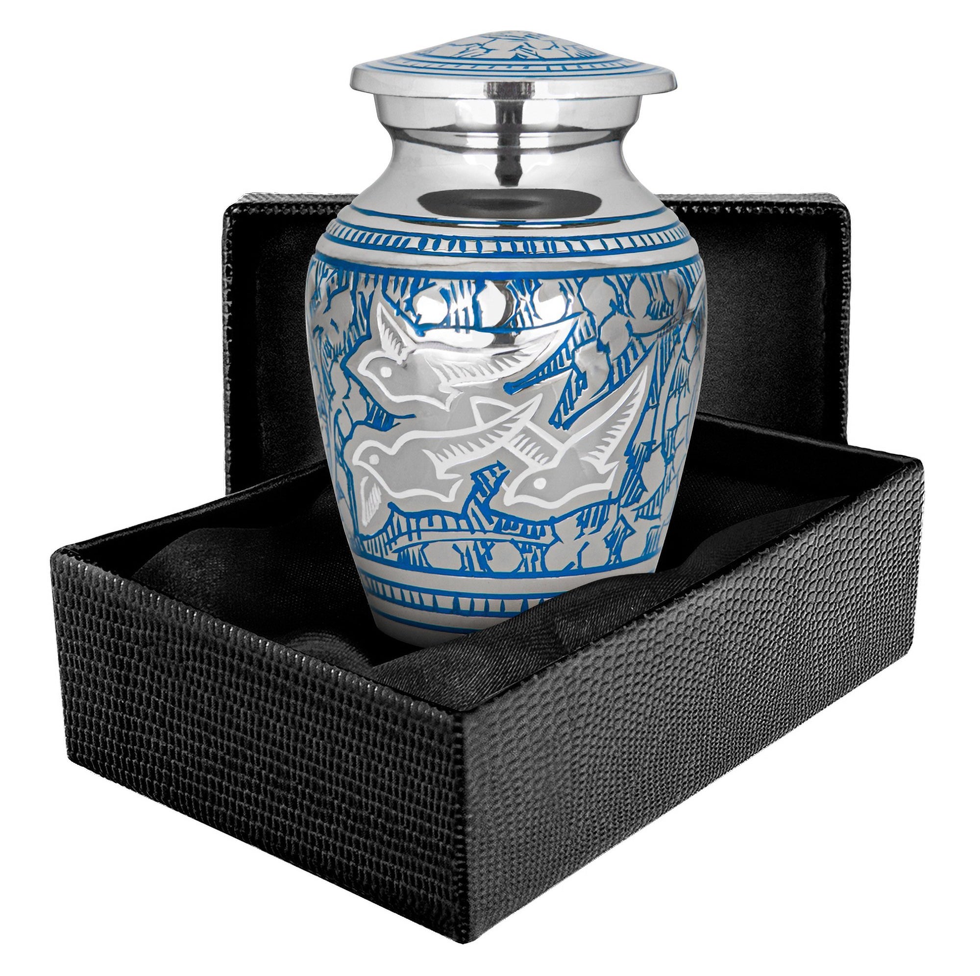 Wings of Love Elegant Small Keepsake Urn for Human Ashes - Qnty 1 -w Case