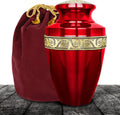 Serenity Red Adult Cremation Urn for Human Ashes