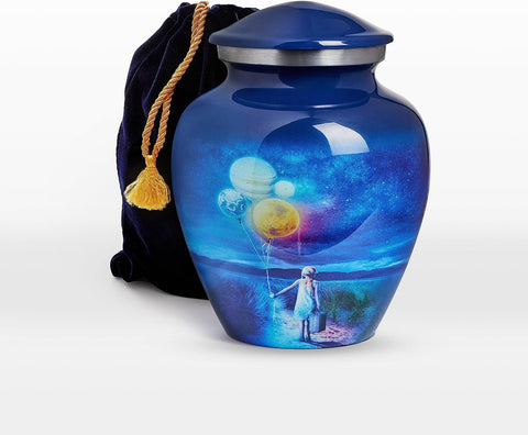 Balloon Girl Child's Cremation Urn for Children Ashes