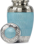 Light Blue Adult Cremation Urn for Human Ashes
