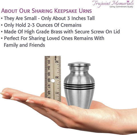 Pewter Small Keepsake Urn for Human Ashes