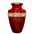Serenity Red Adult Cremation Urn for Human Ashes - Including Personalization