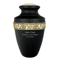 Serenity Black Adult Cremation Urn for Human Ashes - Including Personalization
