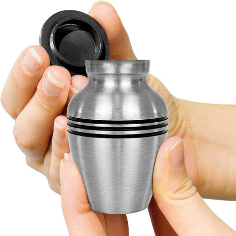 Pewter Small Keepsake Urn for Human Ashes