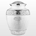 White Adult Cremation Urn for Human Ashes - Including Personalization