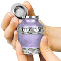 Silver Linings Lavender Small Keepsake Urn for Human Ashes