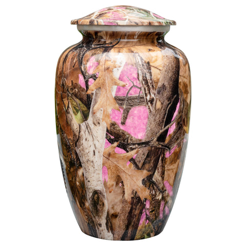 Pink Camouflage Adult Cremation Urn for Human Ashes
