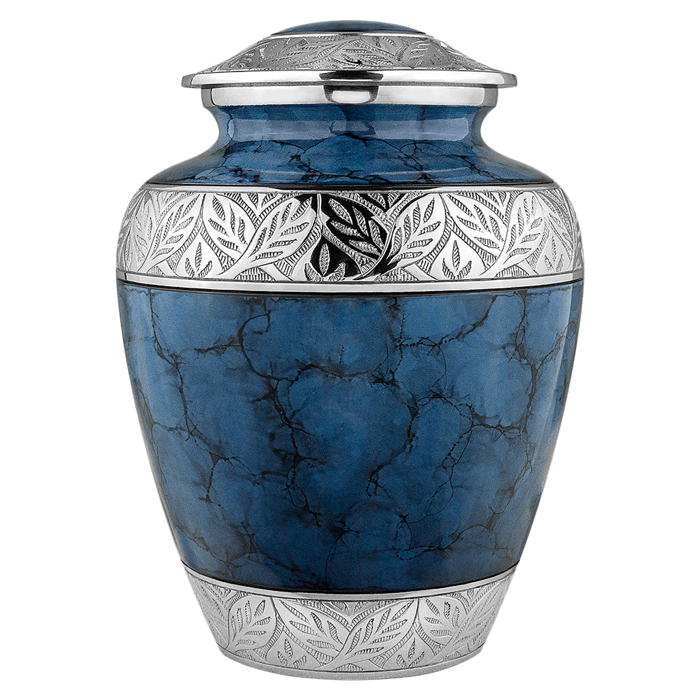 Dark Blue Adult Cremation Urn For Human Ashes