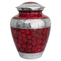 Celebration of Life Red Adult Cremation Urn for Human Ashes