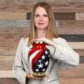 Modern American Flag Large Adult Cremation Urn for Human Ashes
