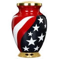 Modern American Flag Large Adult Cremation Urn for Human Ashes