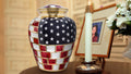 Patriotic Large Adult Cremation Urn for Human Ashes
