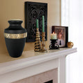 Serenity Black Adult Cremation Urn for Human Ashes