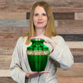 Serenity Green Adult Cremation Urn for Human Ashes