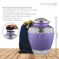 Silver Linings Lavender Adult Cremation Urn for Human Ashes
