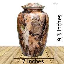 Brown Camouflage Cremation Urn for Human Ashes