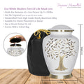Tree of Life White  Large Cremation Urn for Human Ashes