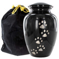 ALWAYS FAITHFUL BLACK PET URN FOR DOGS AND CATS ASHES