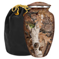 Camouflage Adult Cremation Urn for Human Ashes - with Velvet Bag