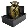 Desert Sands Gold and Black Small Keepsake Urn for Human Ashes - Qnty 1 - w Case
