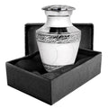 Everlasting Love White Small Keepsake Urn for Human Ashes - Qnty 1 - w Case