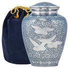 Majestic Wings of Love Extra Large Urn for Human Ashes for Human Up to 300Lbs - With Velvet Bag