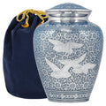 Majestic Wings of Love Extra Large Urn for Human Ashes for Human Up to 300Lbs - With Velvet Bag