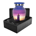 Memorial urn - Guiding Light Lighthouse Small Keepsake Urn for Human Ashes - Qnty 1 - w Case