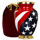 Modern American Flag Red White and Blue Large Adult Urn for Human Ashes