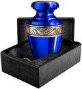 Serenity Blue Beautiful Small Keepsake Urn for Human Ashes - Qnty 1 - w Case