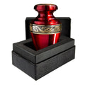 Serenity Red Beautiful Small Keepsake Urn for Human Ashes - Qnty 1 - w Case