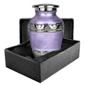 Silver Linings Lavender Small Keepsake Urn for Human Ashes - Qnty 1 - With Case